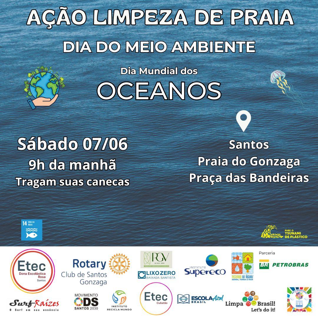 AÇÃO DE LIMPEZA DE PRAIA - DIA DO MEIO AMBIENTE E OCEANOS AÇÃO DE LIMPEZA DE PRAIA - DIA DO MEIO AMBIENTE E OCEANOS