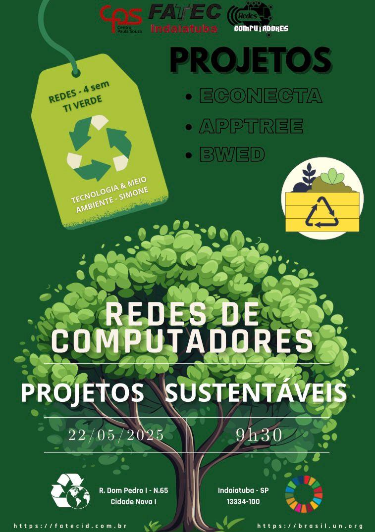 Projetos sustentáveis - Mostra Sustentabilidade em Pauta -Fatec Indaiatuba
