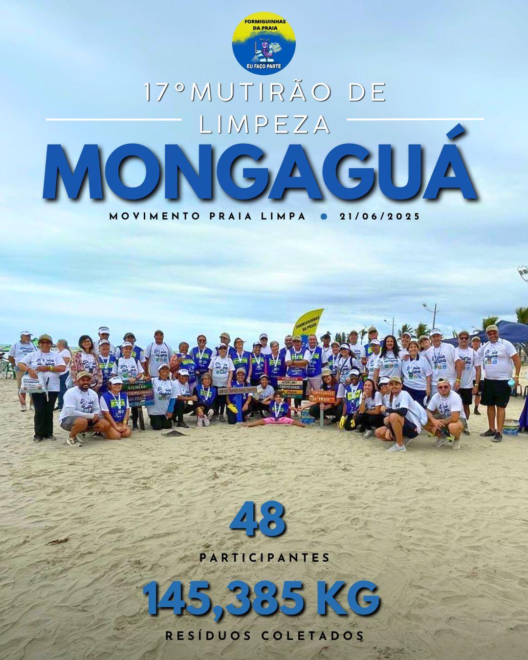 Formiguinhas da Praia - 17° Mutirão de Limpeza de Praia em Mongaguá/SP
