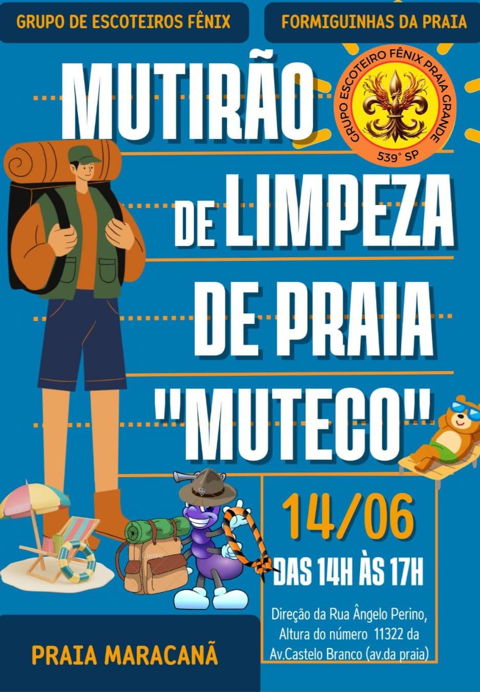 MutEco - Mutirão de Limpeza de Praia - Maracanã com Tropa Escoteiros Fenix