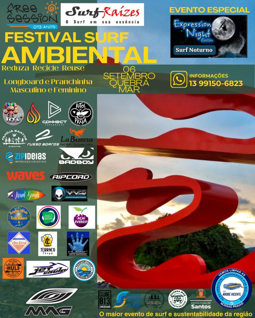 Free Session & Surf Raízes Ação Ambiental Free Session & Surf Raízes Ação Ambiental