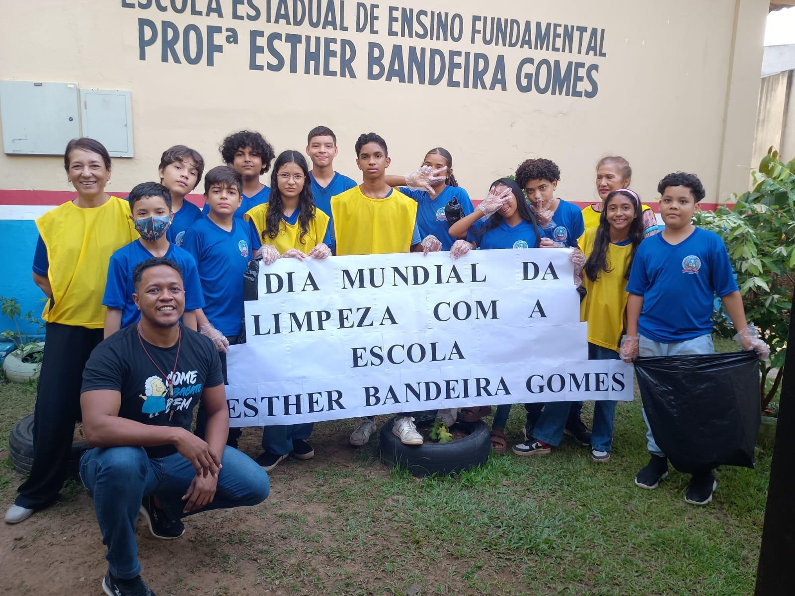 Dia Mundial da Limpeza com a Escola Esther Bandeira Gomes Dia Mundial da Limpeza com a Escola Esther Bandeira Gomes
