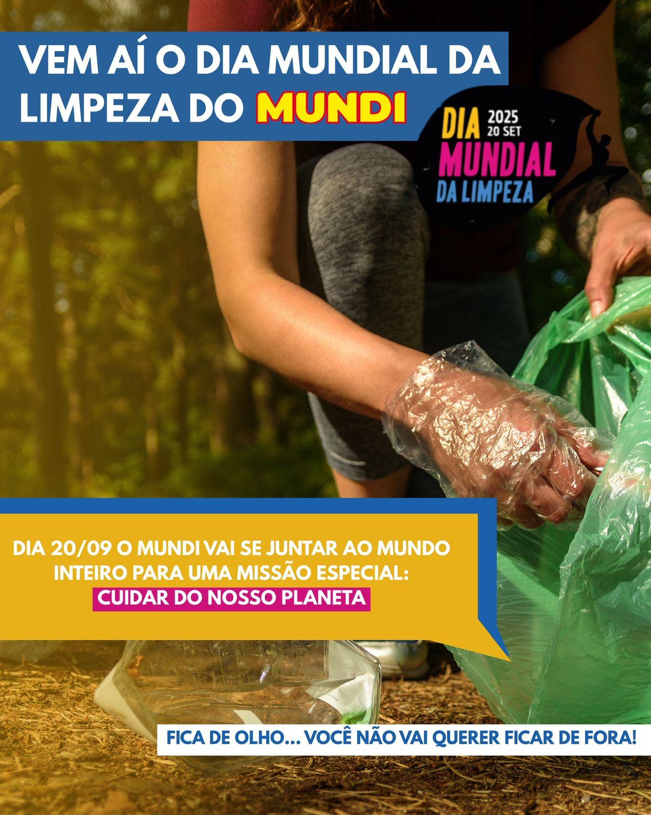 Dia mundial da limpeza com o Mundi