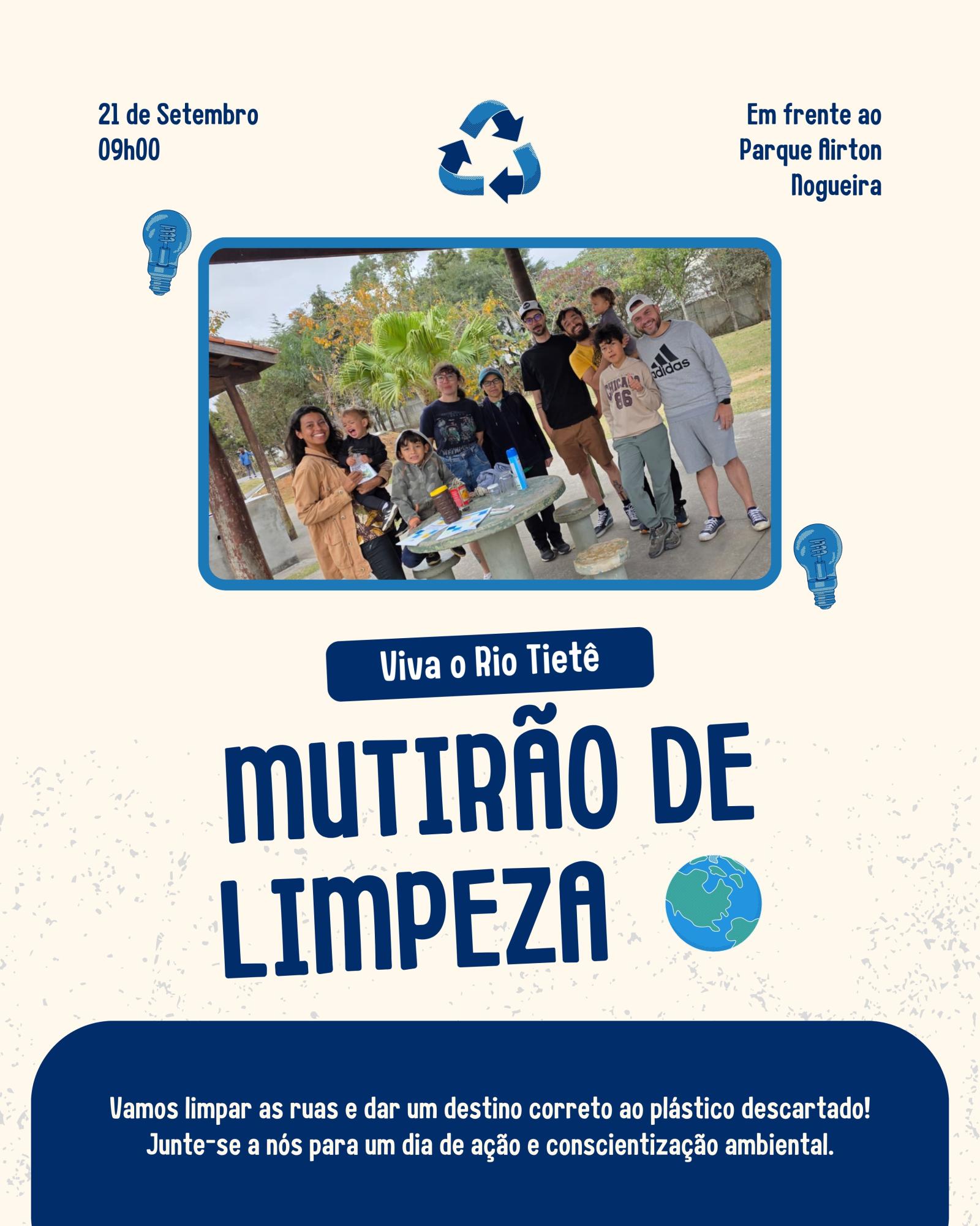 Dia Mundial da Limpeza e Aniversário do Rio Tietê 22/09