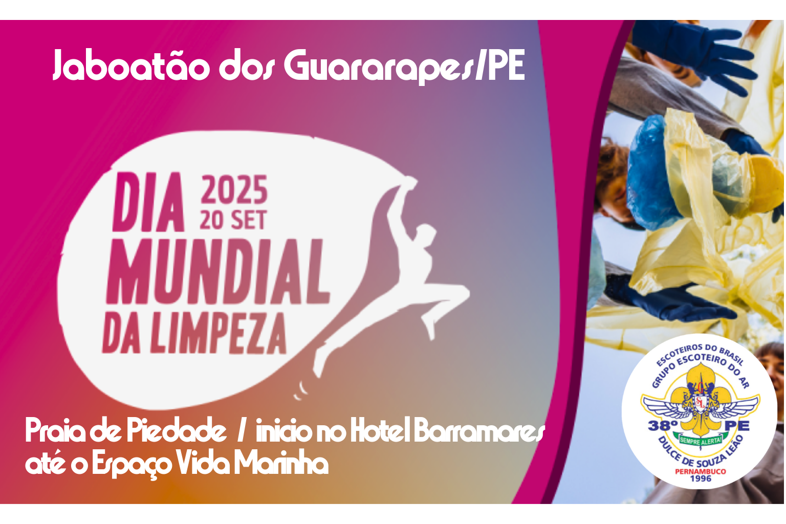 Dia Mundial da Limpeza - Limpeza da praia de Piedade 