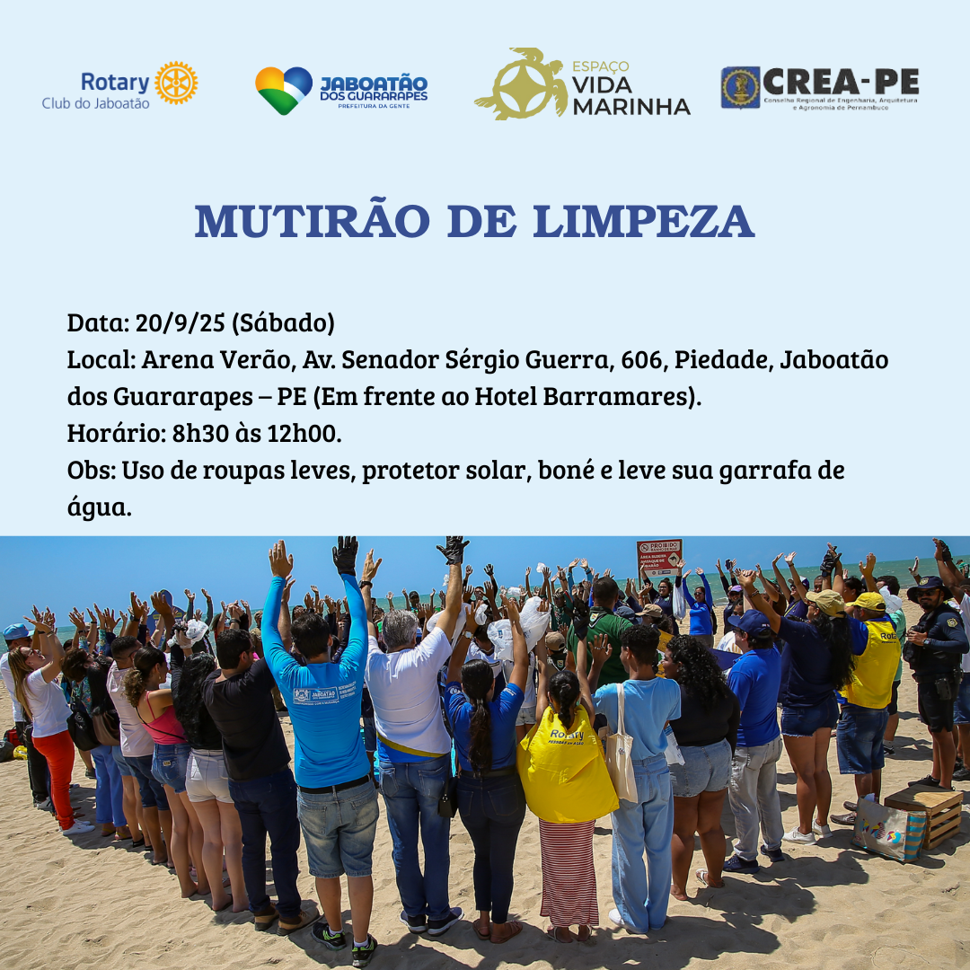 MUTIRÃO DE LIMPEZA DE PRAIA