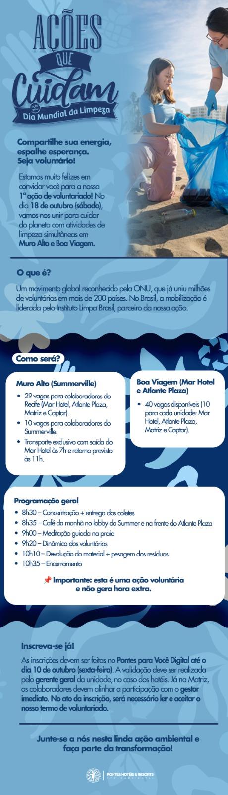 Ações que cuidam: dia mundial da limpeza