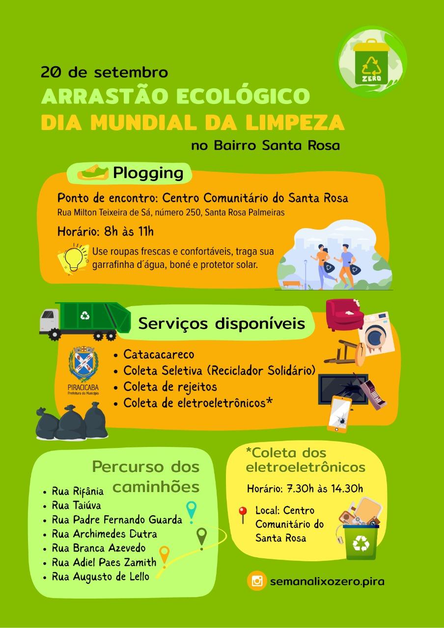 ARRASTÃO ECOLÓGICO - Mutirão de limpeza no Bairro Santa Rosa, Município de Piracicaba - SP cópia cópia ARRASTÃO ECOLÓGICO - Mutirão de limpeza no Bairro Santa Rosa, Município de Piracicaba - SP cópia cópia