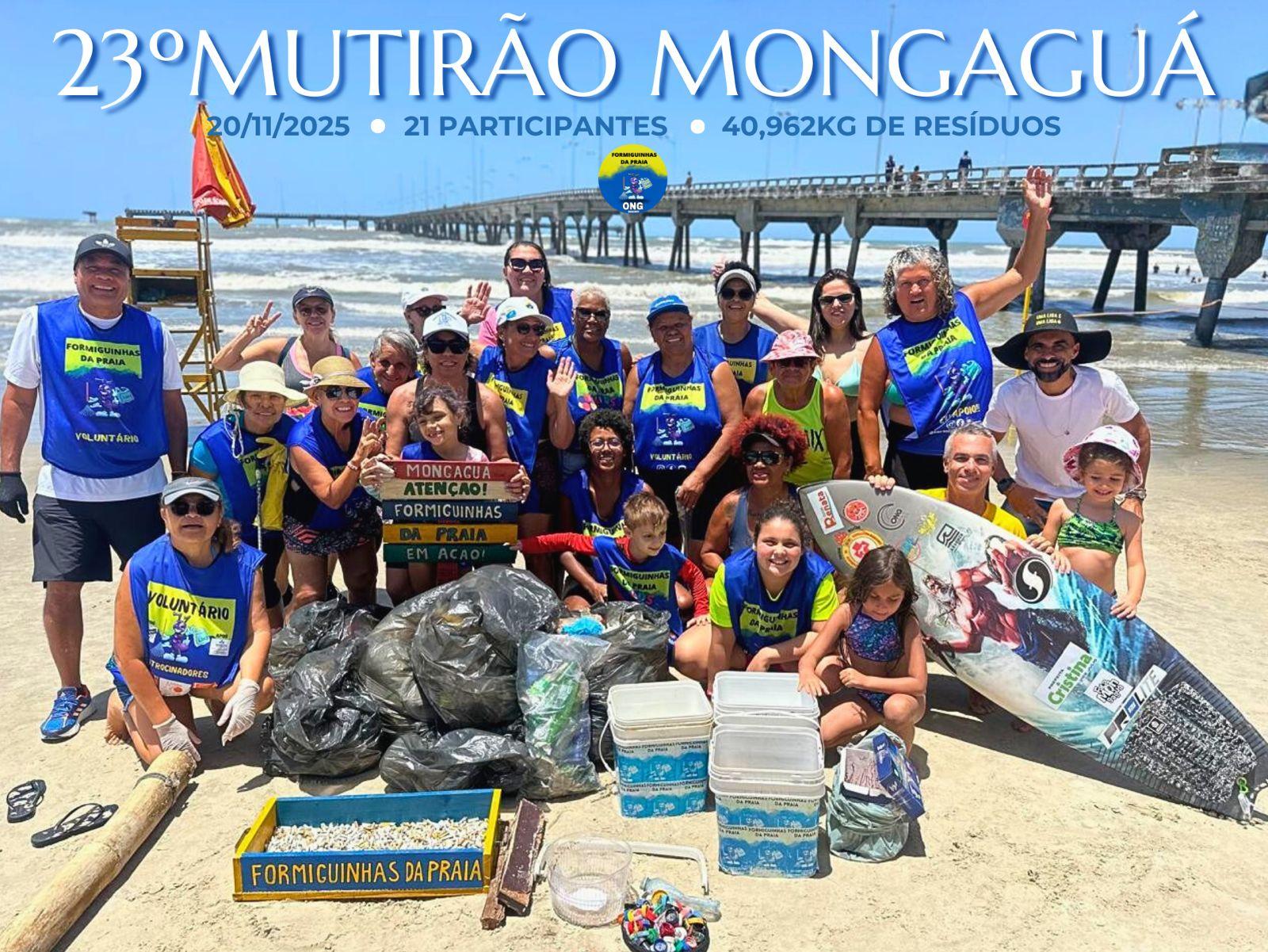 Formiguinhas da Praia _ 23° Mutirão de Limpeza de Praia no Festival Sub 15 com Surf Raízes _ Mongaguá/SP
