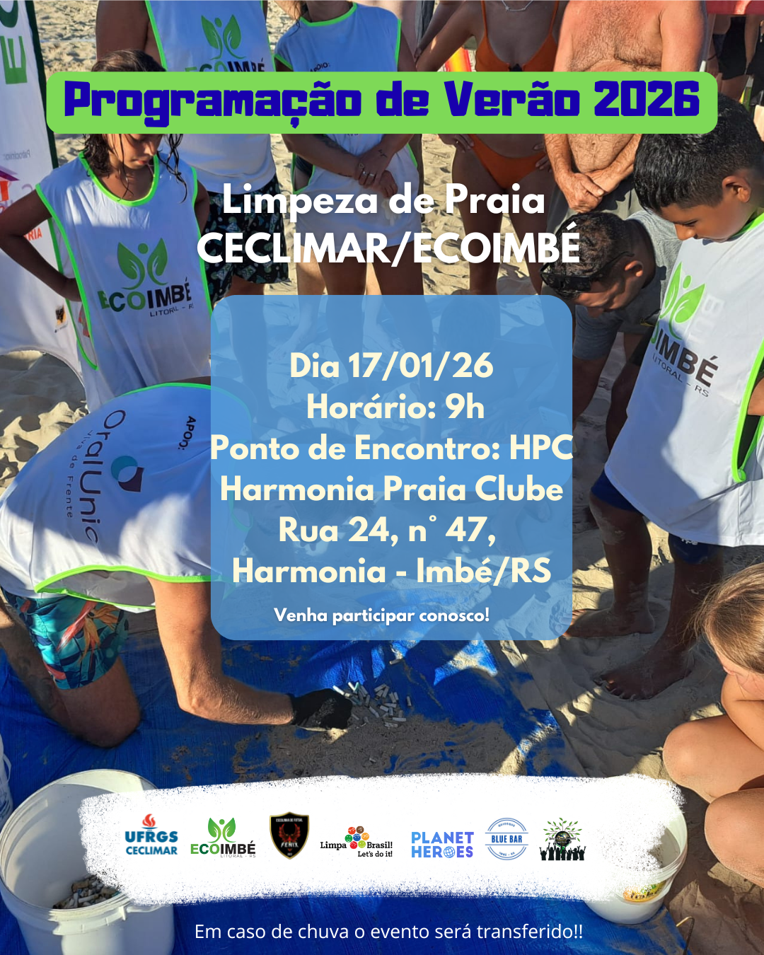 Atividades de Verão 2026 CECLIMAR/UFRGS 