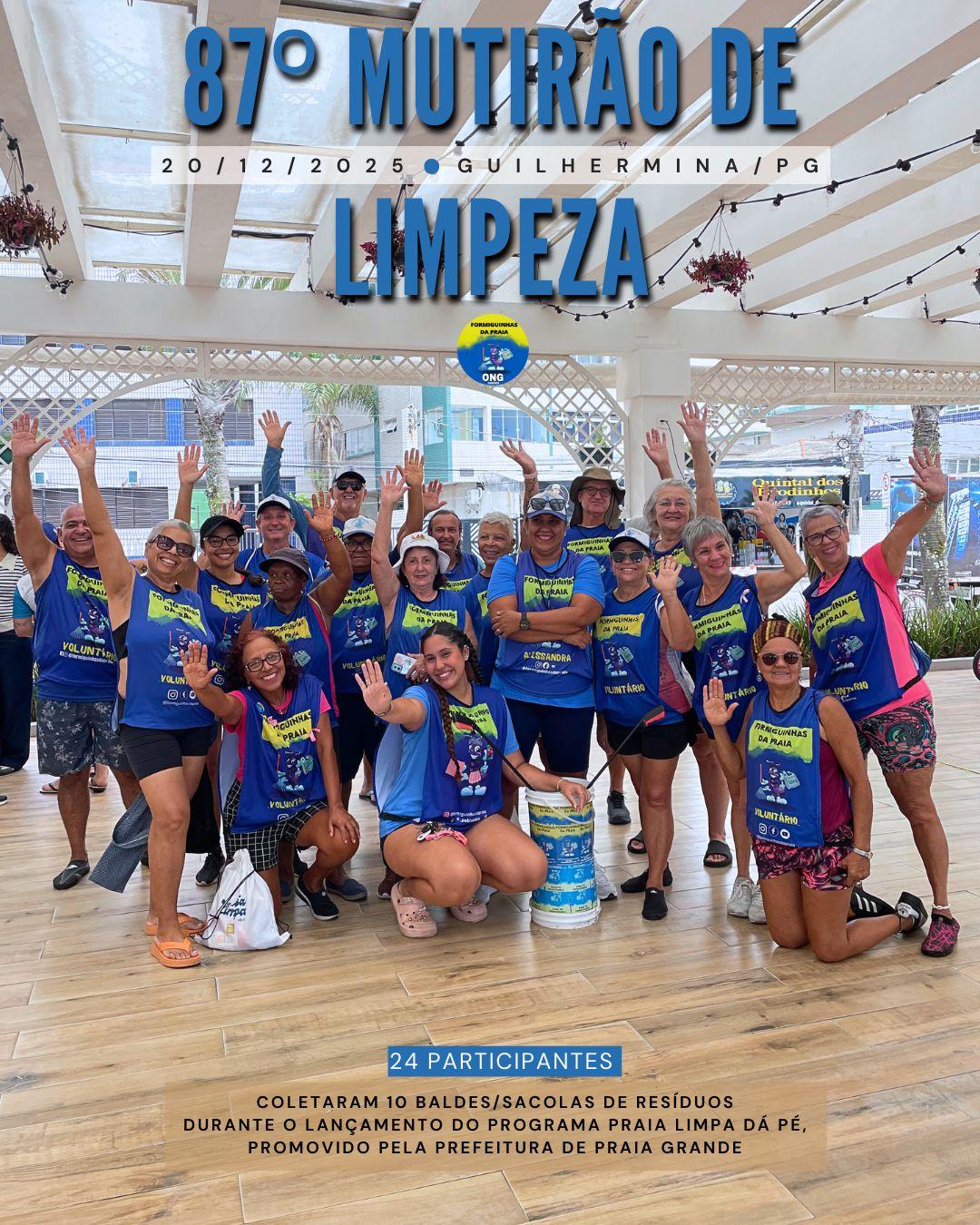 Formiguinhas da Praia _ Mutirão Mensal de Limpeza de Praia - Dezembro_Guilhermina PG/SP