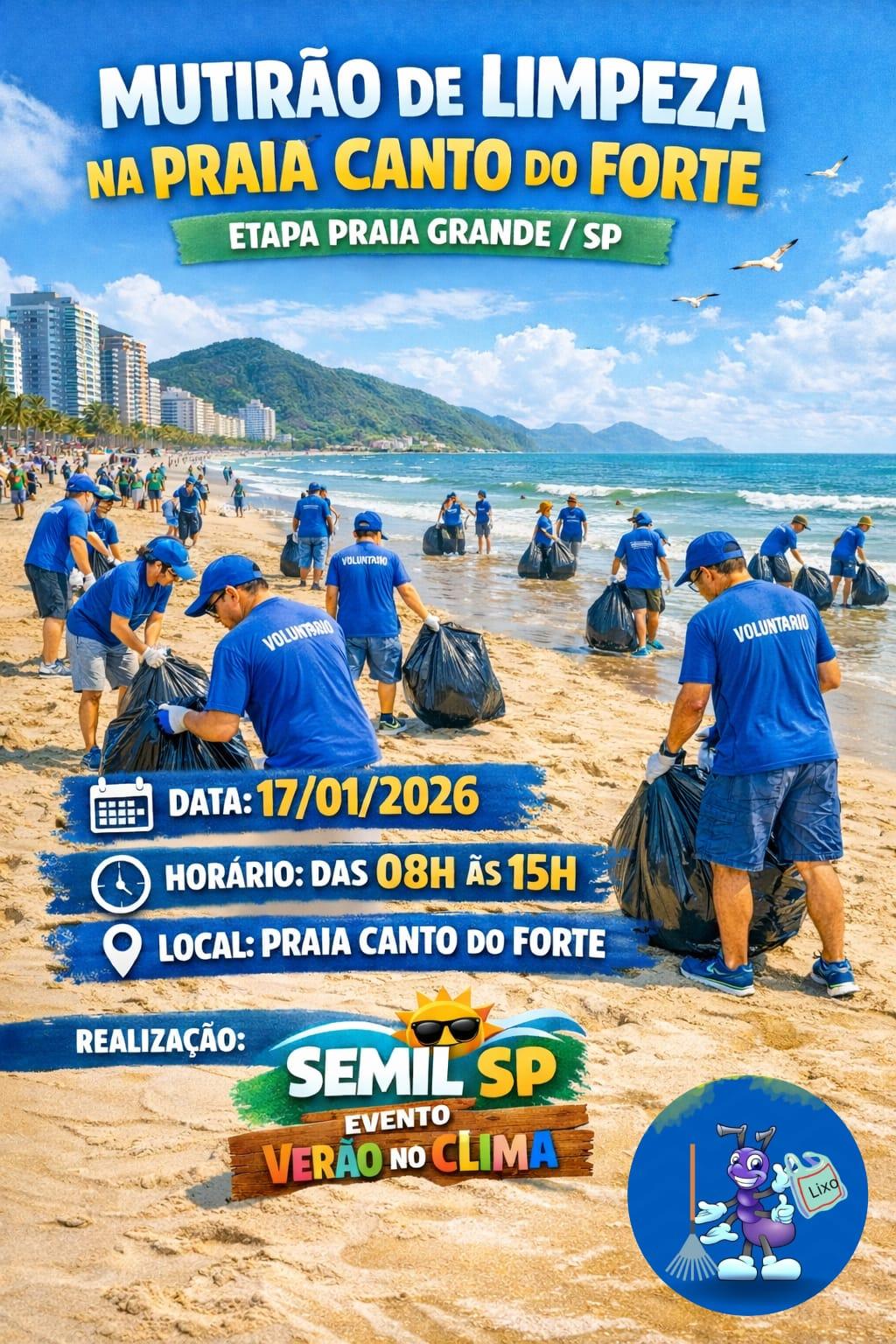 Formiguinhas da Praia _ Mutirão Mensal de Limpeza de Praia - Janeiro_Forte