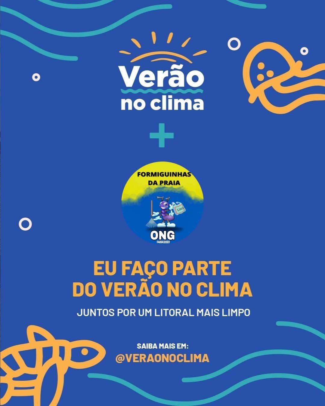 Formiguinhas da Praia _ Mutirão Mensal de Limpeza de Praia - Evento Verão no Clima - Etapa Cananéia