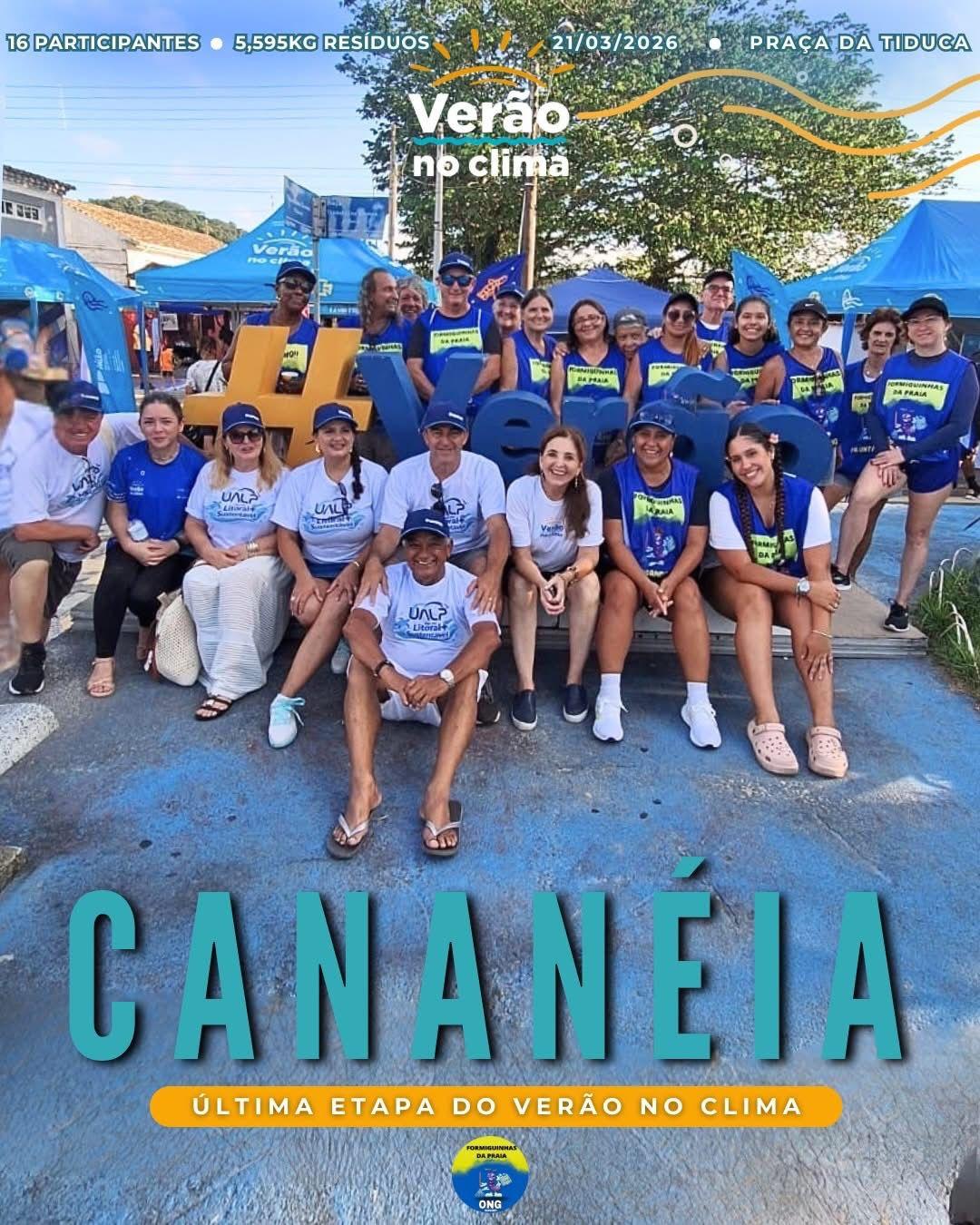 Formiguinhas da Praia _ 92° Mutirão Mensal de Limpeza de Praia - Evento Verão no Clima - Etapa Cananéia