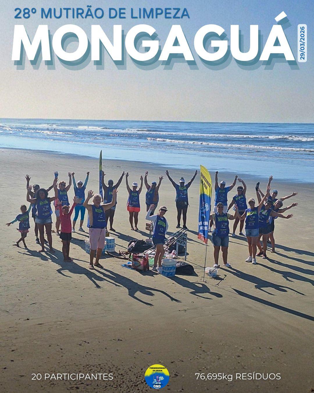 Formiguinhas da Praia _ 28° Mutirão Mensal de Limpeza de Praia - Março - Mongaguá 