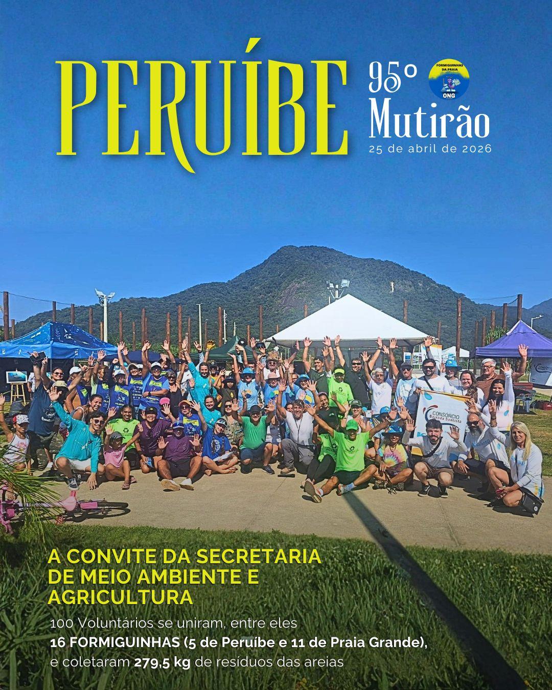 Formiguinhas da Praia _95° Mutirão Mensal de Limpeza de Praia - Peruíbe/SP