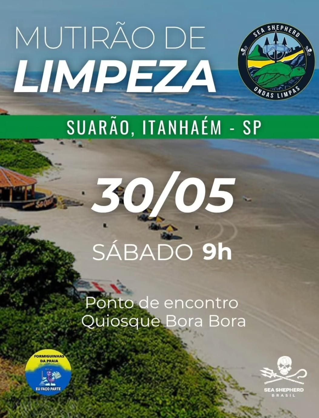 Formiguinhas da Praia _ Mutirão de Limpeza de Praia - Suarão - Itanhaém/SP
