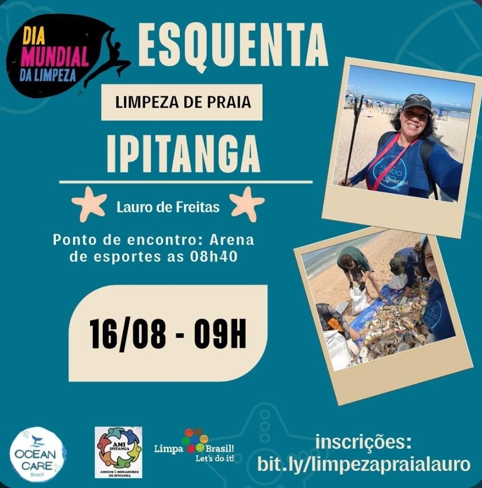 Esquenta dia mundial da limpeza - Praia de Ipitanga 16/08