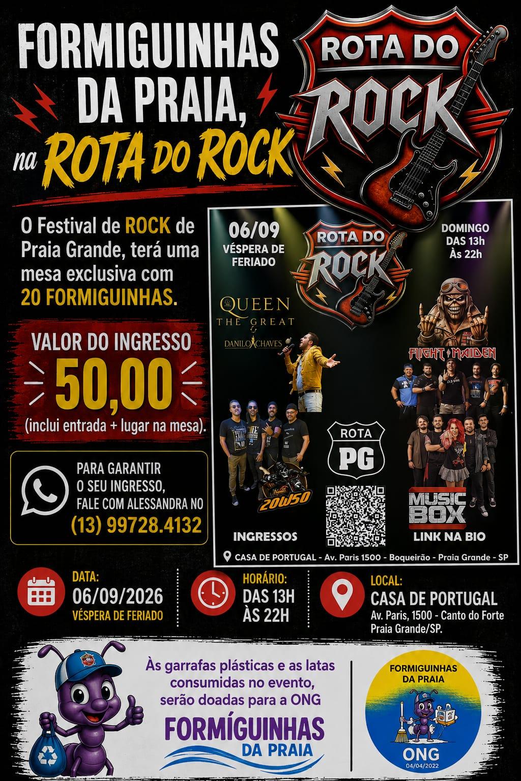 Formiguinhas da Praia _ Gerenciamento dos resíduos sólidos gerados no evento - Rota do Rock 