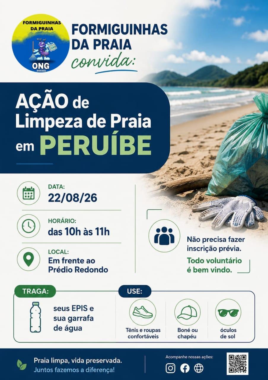 Formiguinhas da Praia _ Mutirão de Limpeza de Praia - Peruíbe 