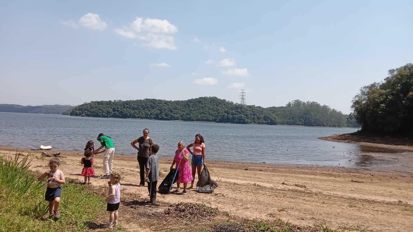 Mutirão de limpeza na Represa - Parque Andreense