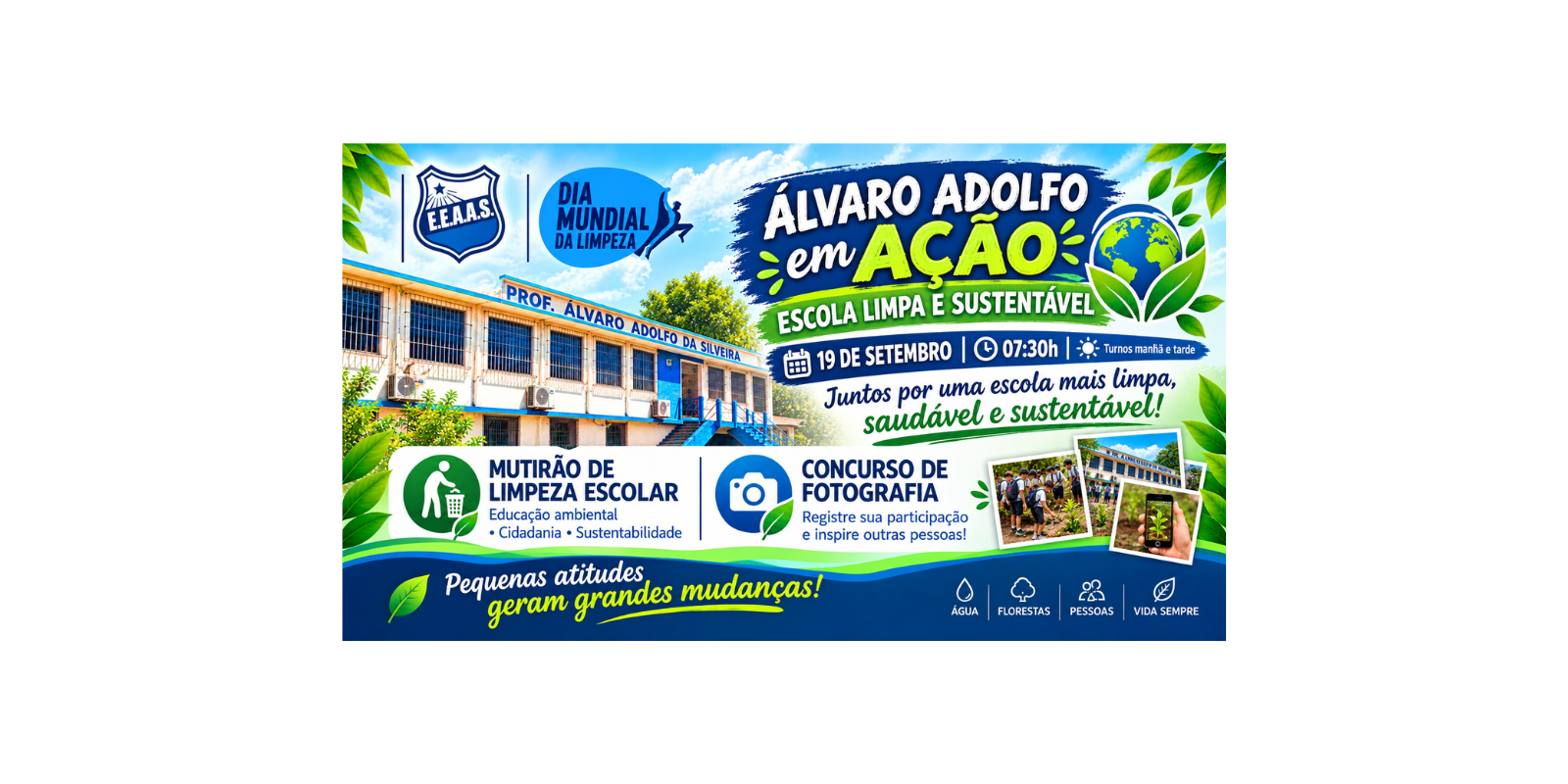 Álvaro Adolfo em Ação: Escola Limpa e Sustentável