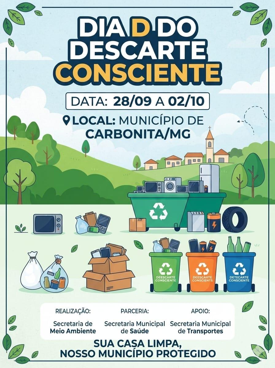 DIA D do Descarte Consciente no Municipio de Carbonita-MG