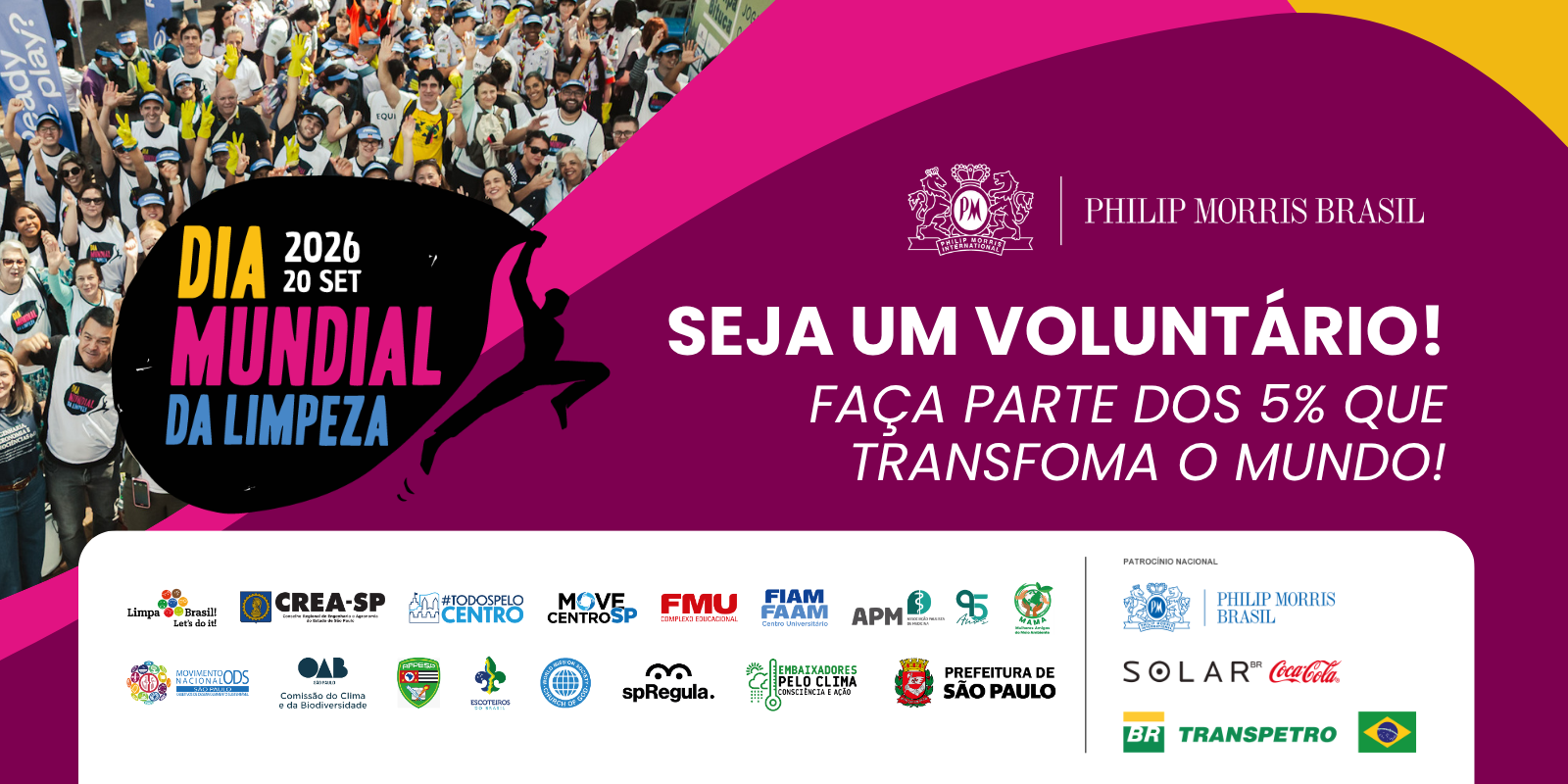 Dia Mundial da Limpeza 2026 - Centro, São Paulo/SP