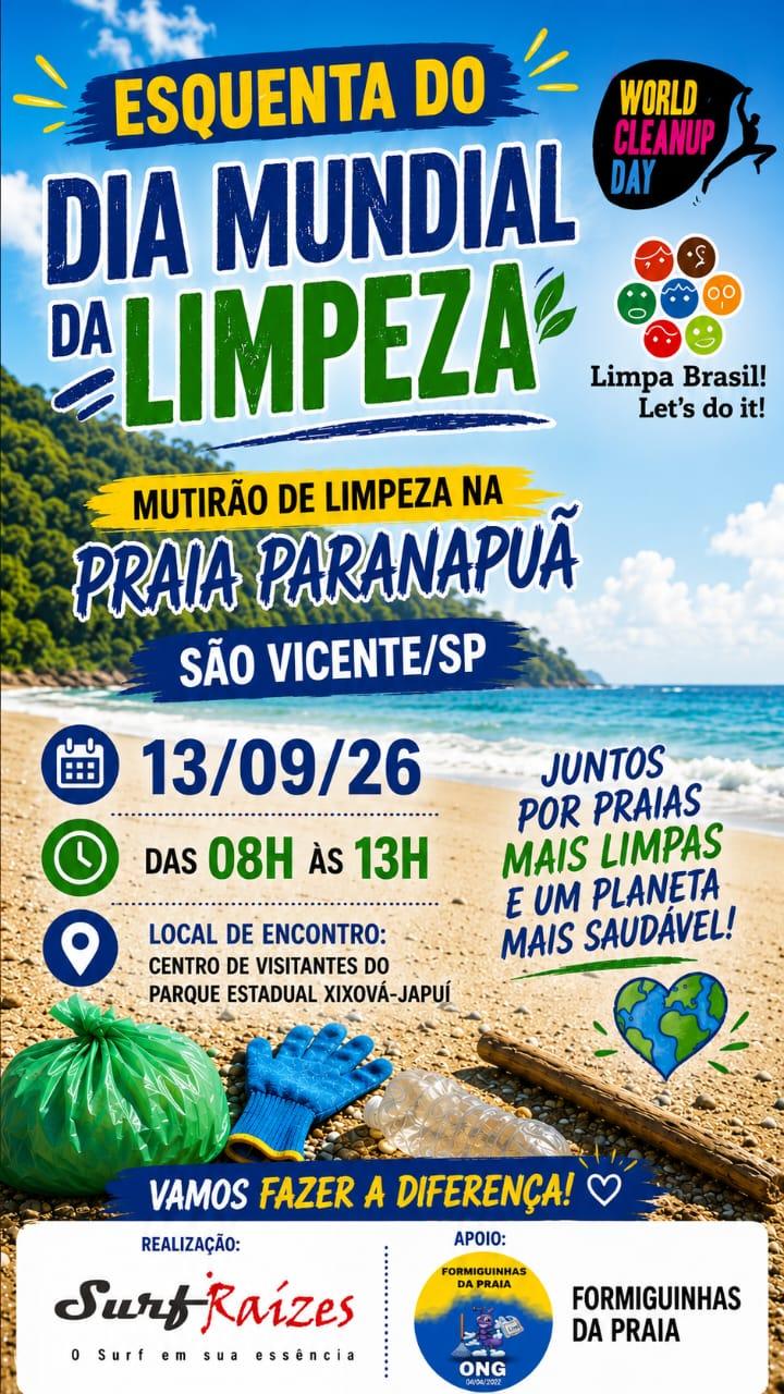 Formiguinhas da Praia _ Esquenta DML (Dia Mundial da Limpeza) - São Vicente 