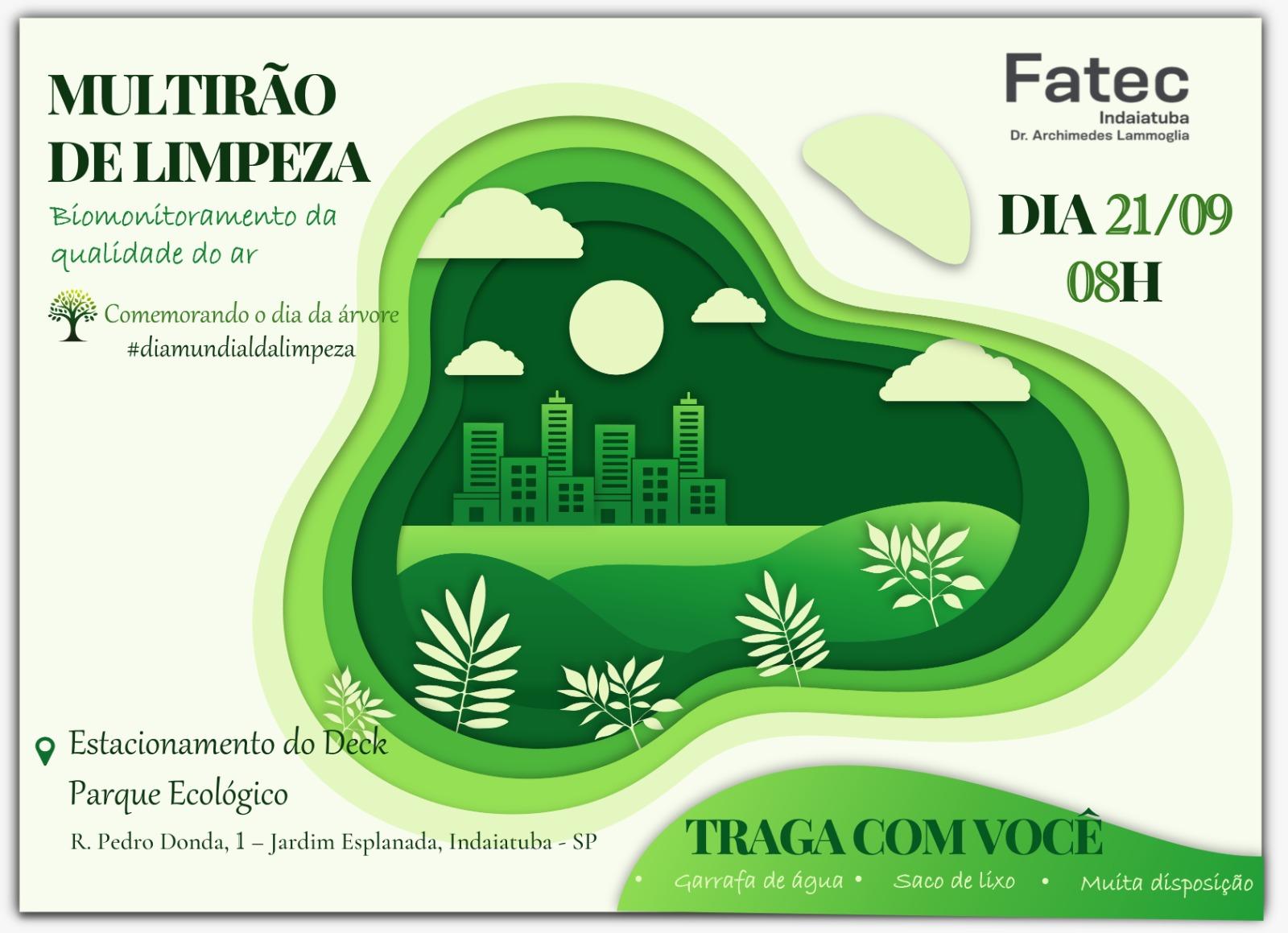 Mutirão de Limpeza e Biomonitoramento da Qualidade do Ar