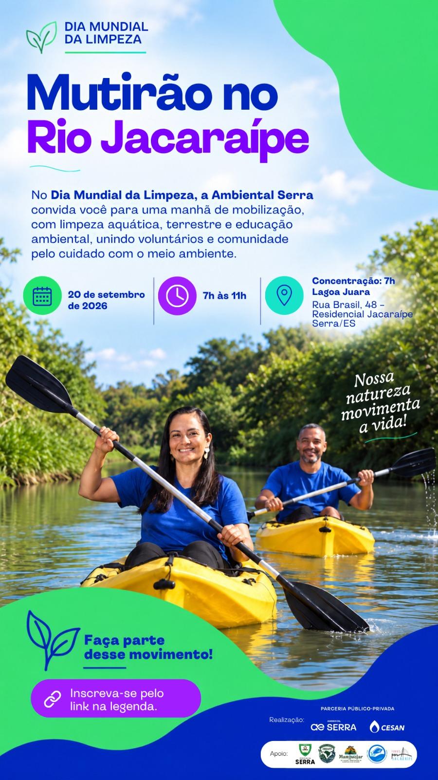 Mutirão de Limpeza e Sensibilização Ambiental Rio Jacaraípe