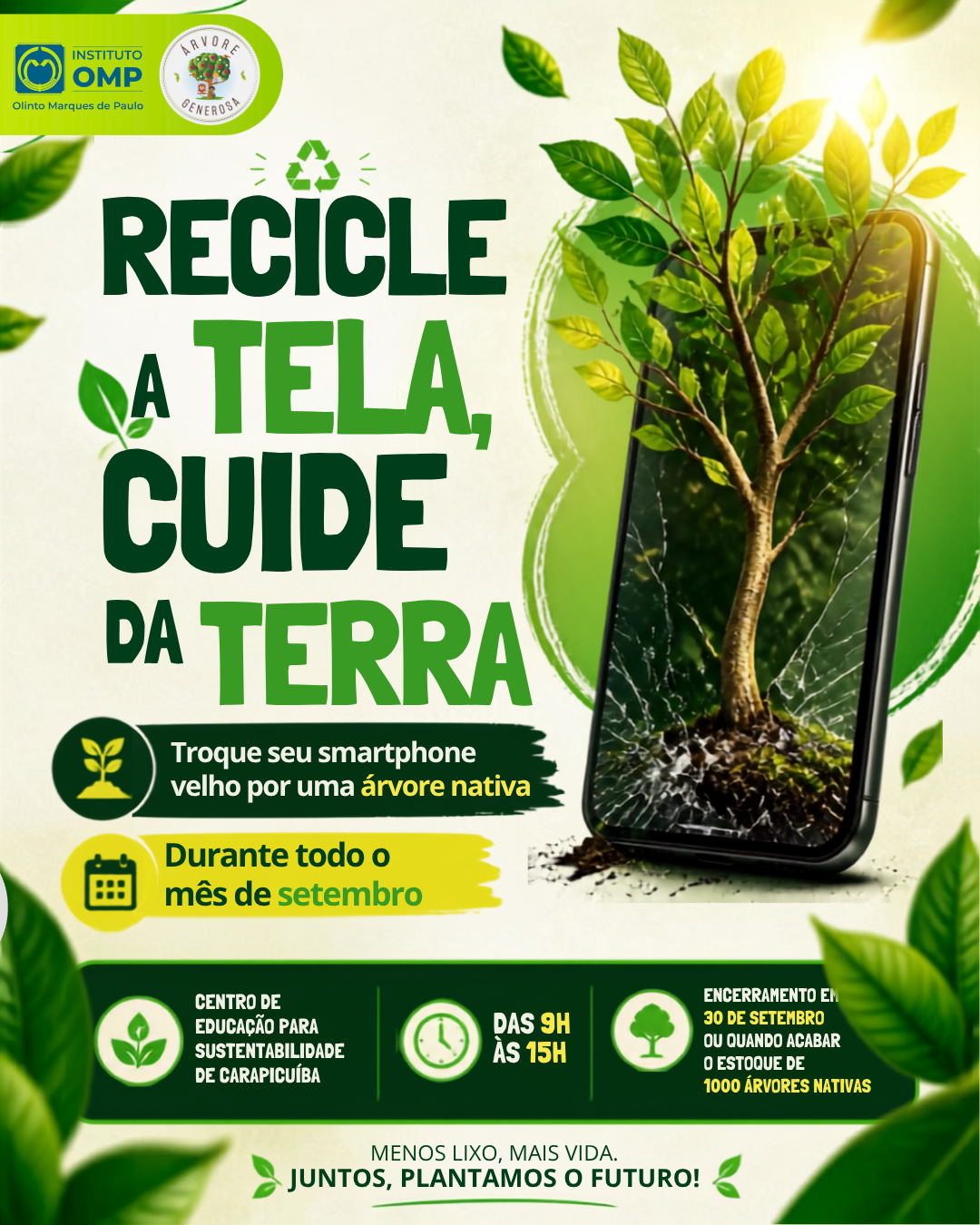 Recicle a tela, cuide da terra