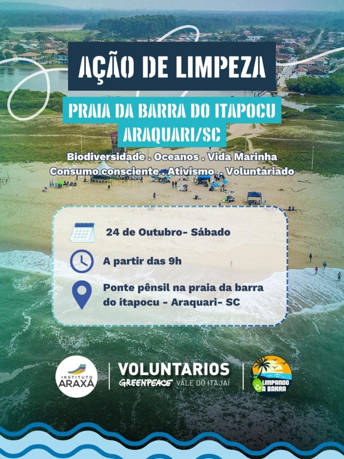 Mutirão de Limpeza da Praia da Barra do Itapocu – Araquari/SC